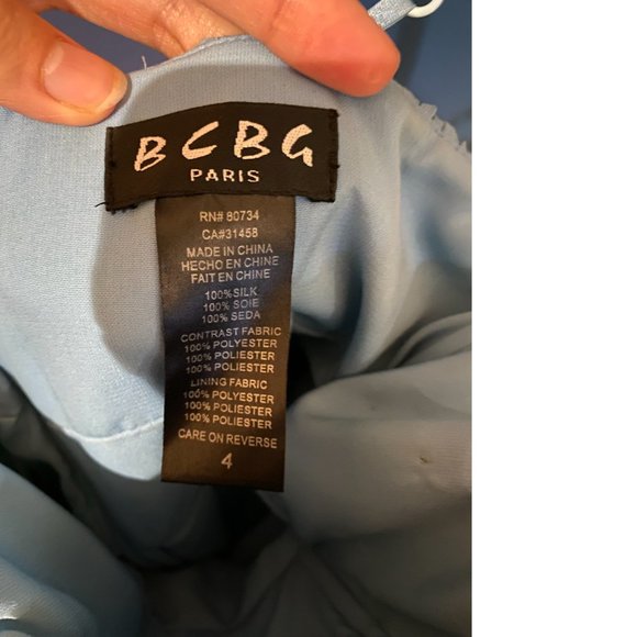 Baby blue long BCBG dress - Picture 4 of 4
